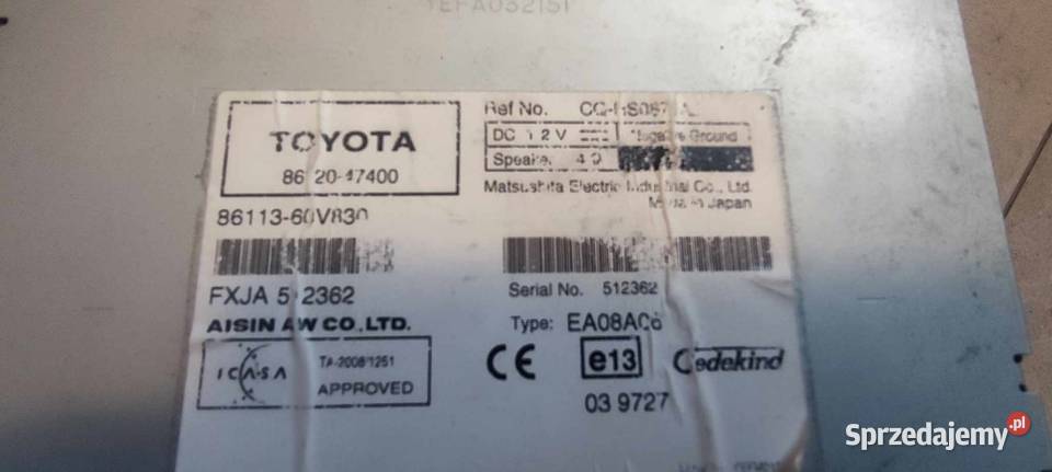TOYOTA PRIUS 3 RADIO NAWIGACJA GPS MONITOR B9016 Kraków