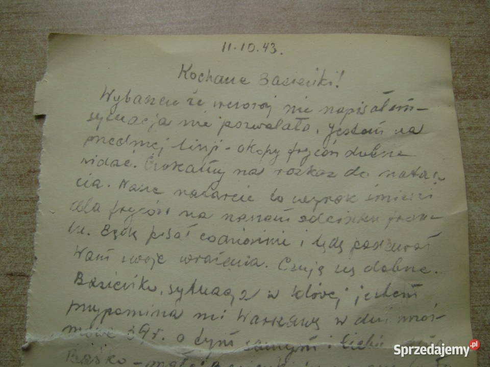 Starocie z PRL Militaria List żołnierza 1 pomorskie Gdynia