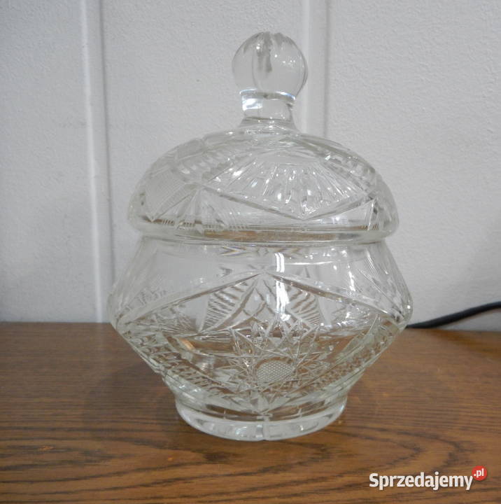 Cukiernica kryształowa zdobiona retro vintage Leżajsk sprzedam