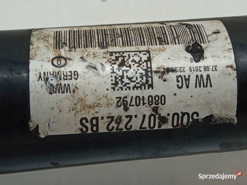 PÓŁOŚ PRAWY PRZÓD 20 TSI 190 3Q0407272BS Skoda sprzedam