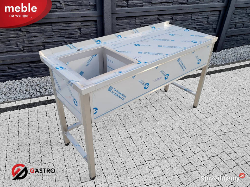 Zlew gastronomiczny 1 komorowy bez półki komora Ostrów Wielkopolski