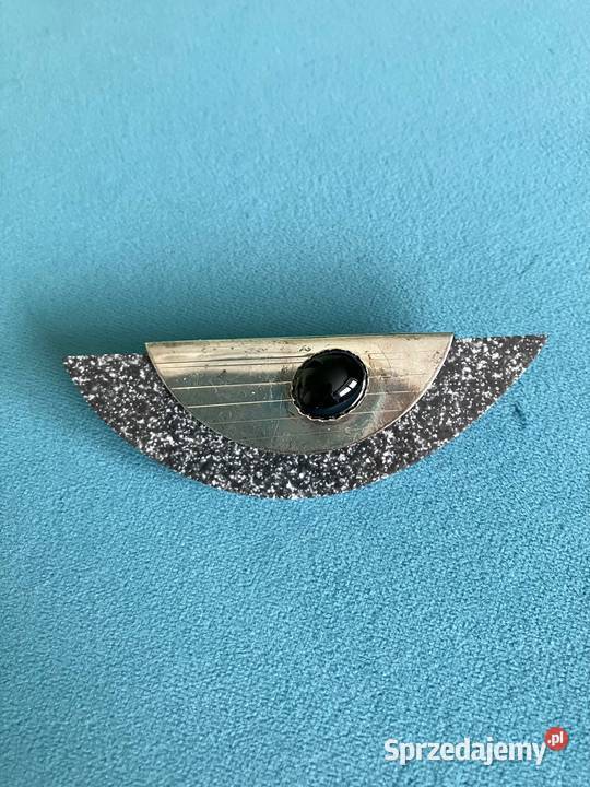 Nowa designerska broszka vintage srebro 925