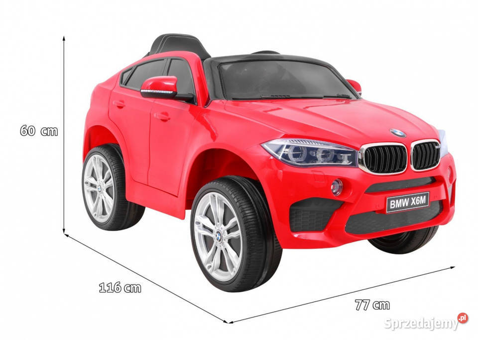Auto na akumulator BMW X6M czerwone EVA 2x45W Warszawa