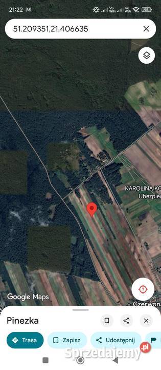 Działka Leśno Rolna 11 ha Las Zieleń Trasie Czerwona