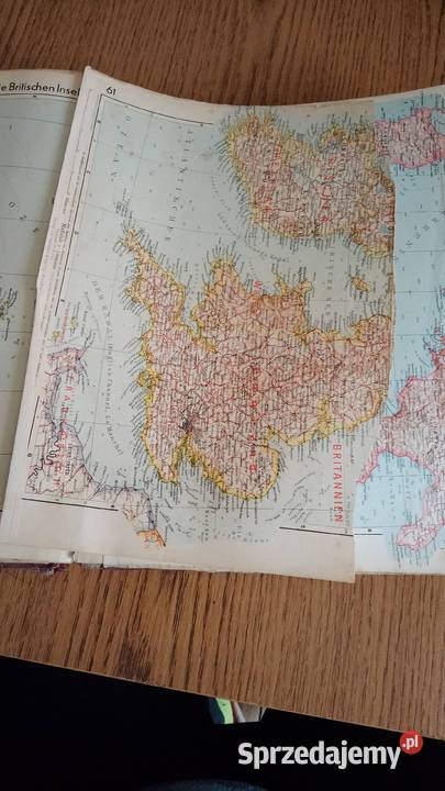 Atlas Grosser Volksatlas 1937r kujawsko-pomorskie Nakło nad Notecią