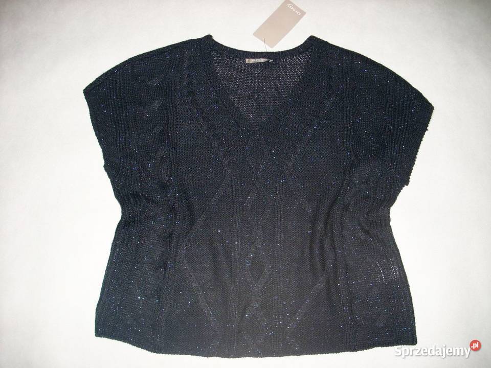 NOWA kamizelka sweter Srebrna nitka38 40 42 Wkładane przez głowę  Nowy Sącz