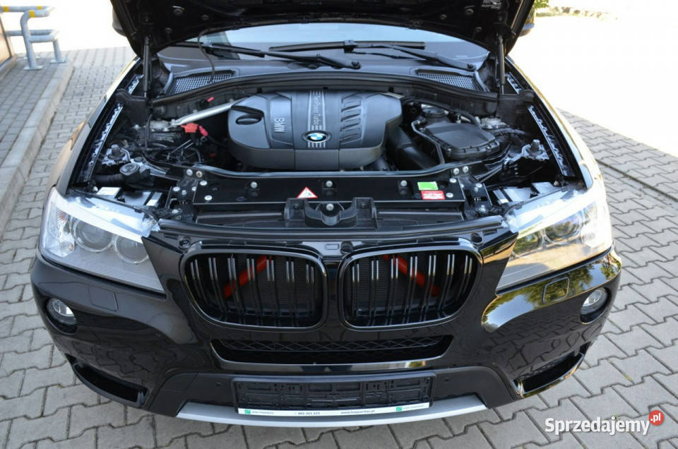 BMW X3 Czarna Zarejestrowana 20D 184 Serwis Lift podgrzewane fotele Kutno