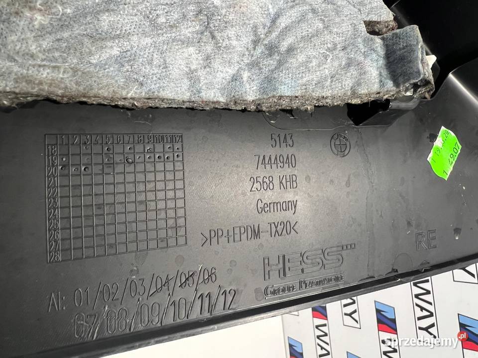 BMW F40 OSŁONA POSZYCIE SŁUPKA B PRAWA 7444940