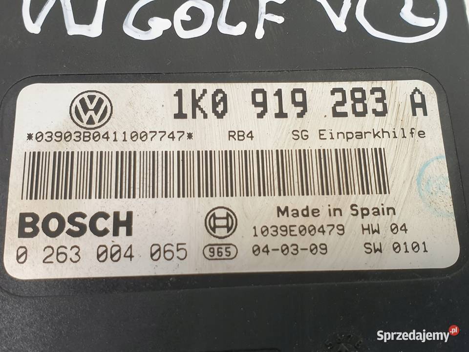 VW Golf V MODUŁ PARKOWANIA PDC 1K0919283A Chełm
