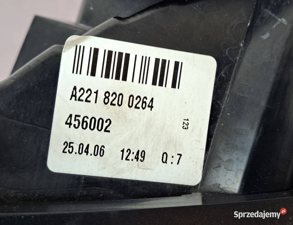 Lampa tylna prawa Mercedes S Klasa W221 20052009