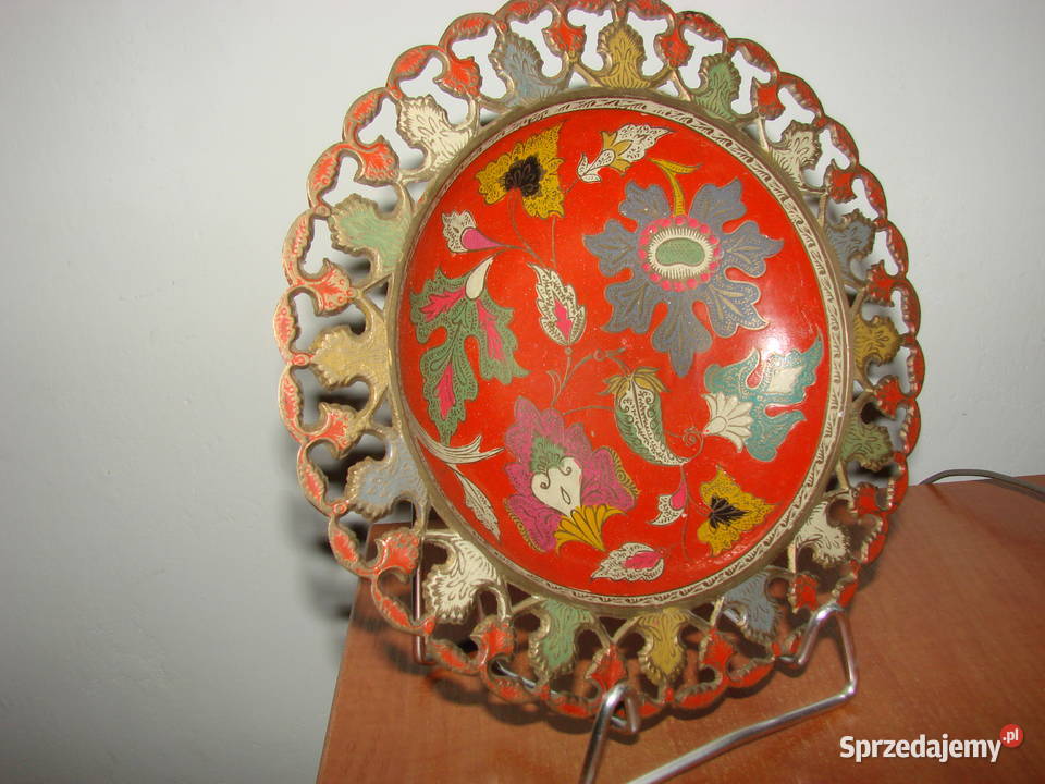 mosiężna ażurowa miska talerz sprzedam