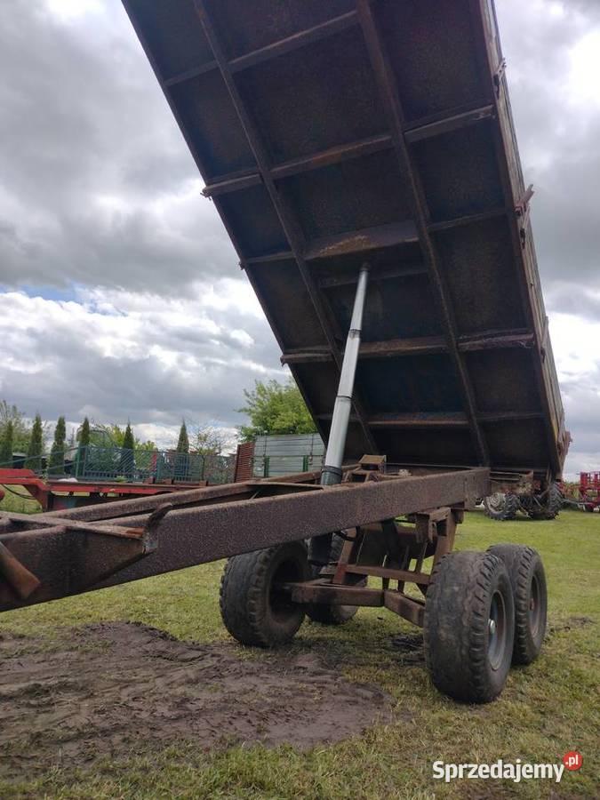 Przyczepa rolnicza tandem wywrotka na tył 8 ton Sośno