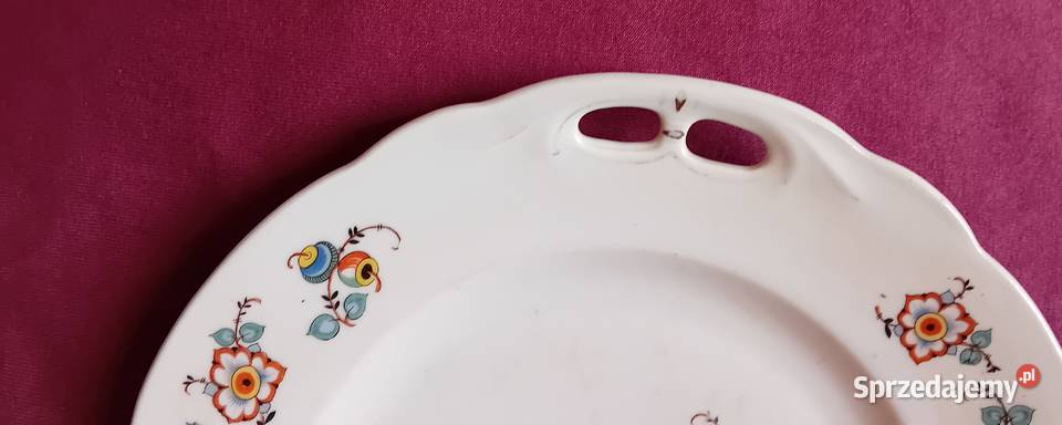 Patera art deco z dwoma uchwytami sygnowana Koźminek