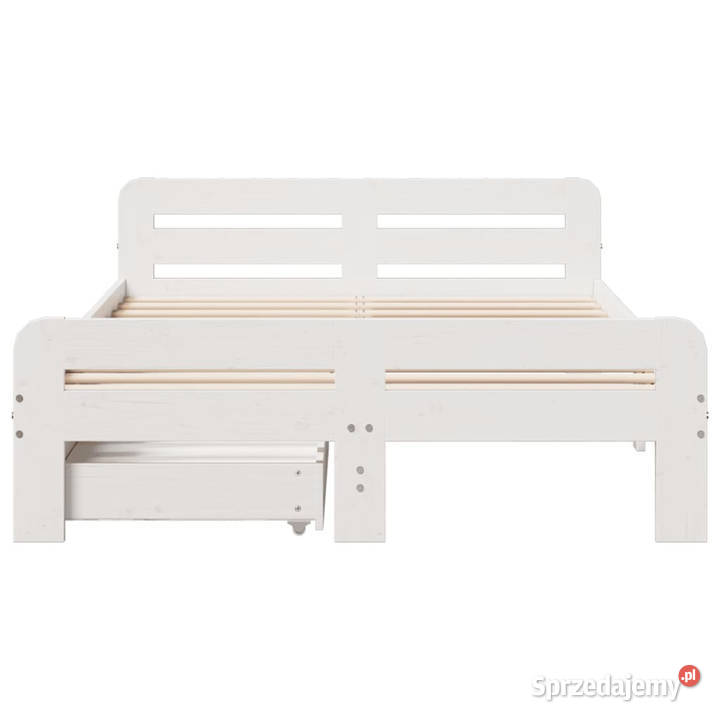 Rama łóżka bez materaca biała lite drewno 53cm Warszawa sprzedam