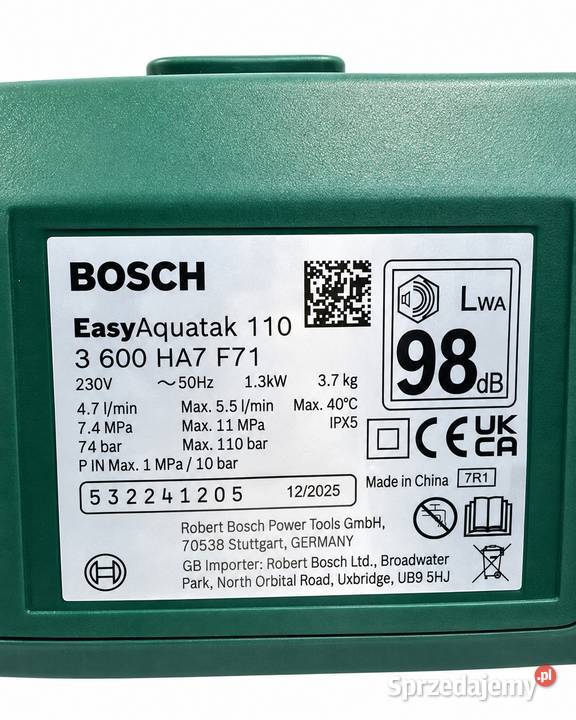 Myjka wysokociśnieniowa Bosch EasyAquatak 110 małopolskie Tarnów