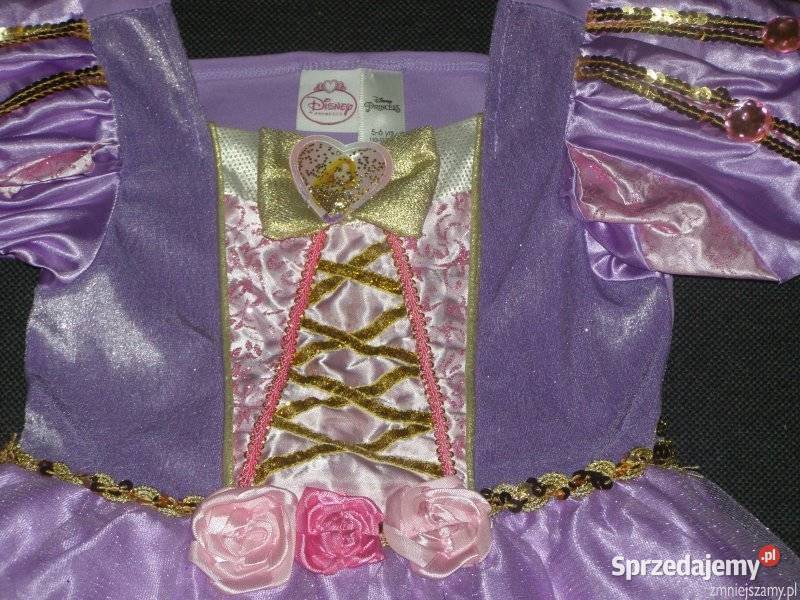 Strój kostium przebranie ROSZPUNKA ZAPLĄTANI 56 Rozmiar 110 Sukienki i spódniczki Siedlce