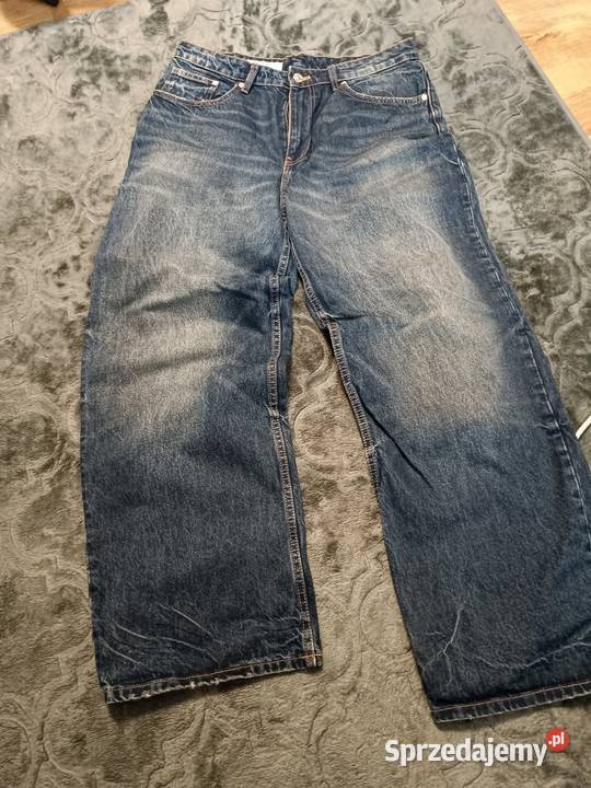 ZARA jeansy wide leg 40 USA 8 jasny denim