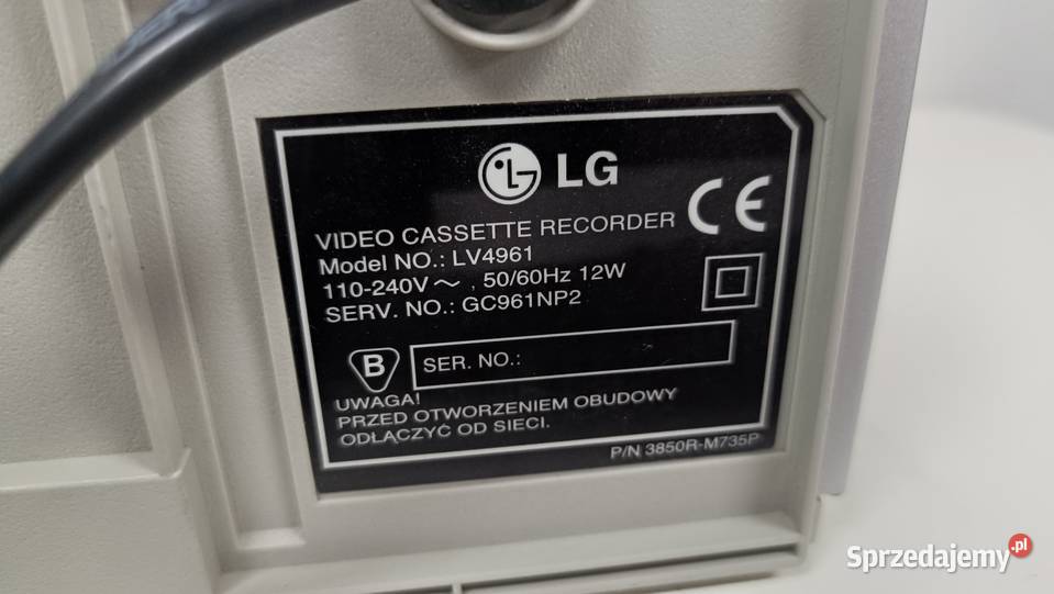 LG LV4961Magnetowid Stereo Poznań sprzedam