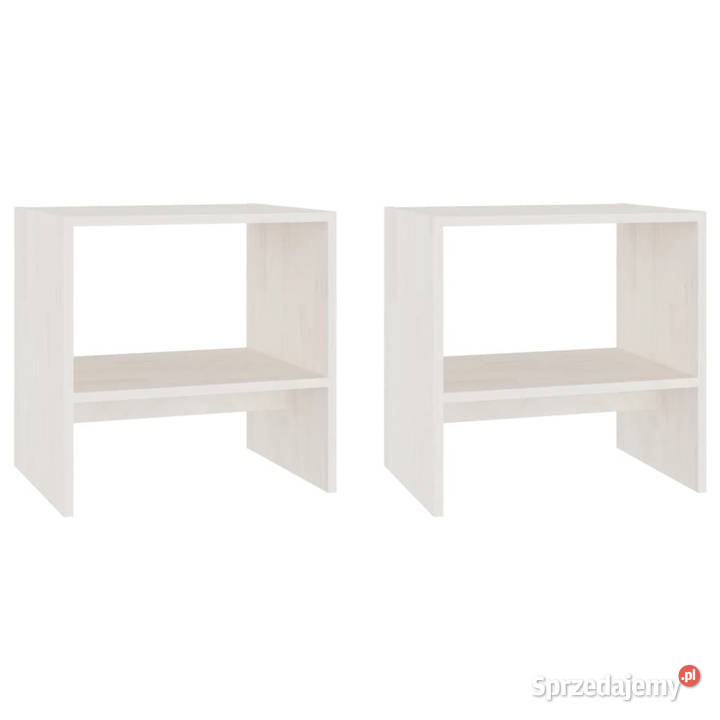 Szafki nocne 2 białe 40x305x40 lite drewno mazowieckie