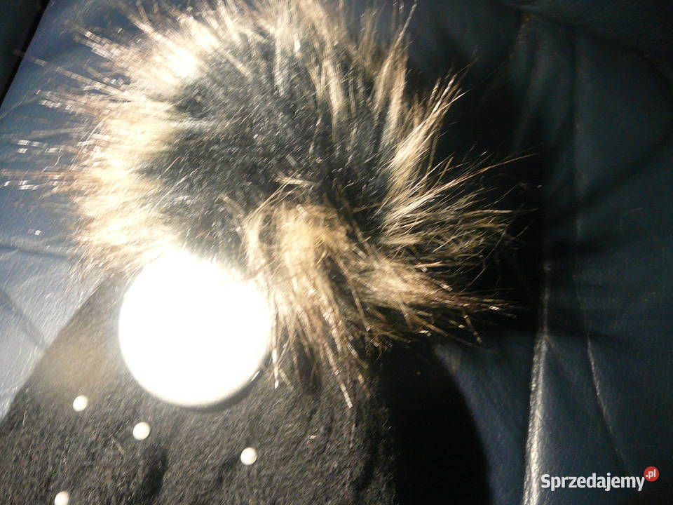 Czapka z perełkami Wool Nowa czarna Wrocław