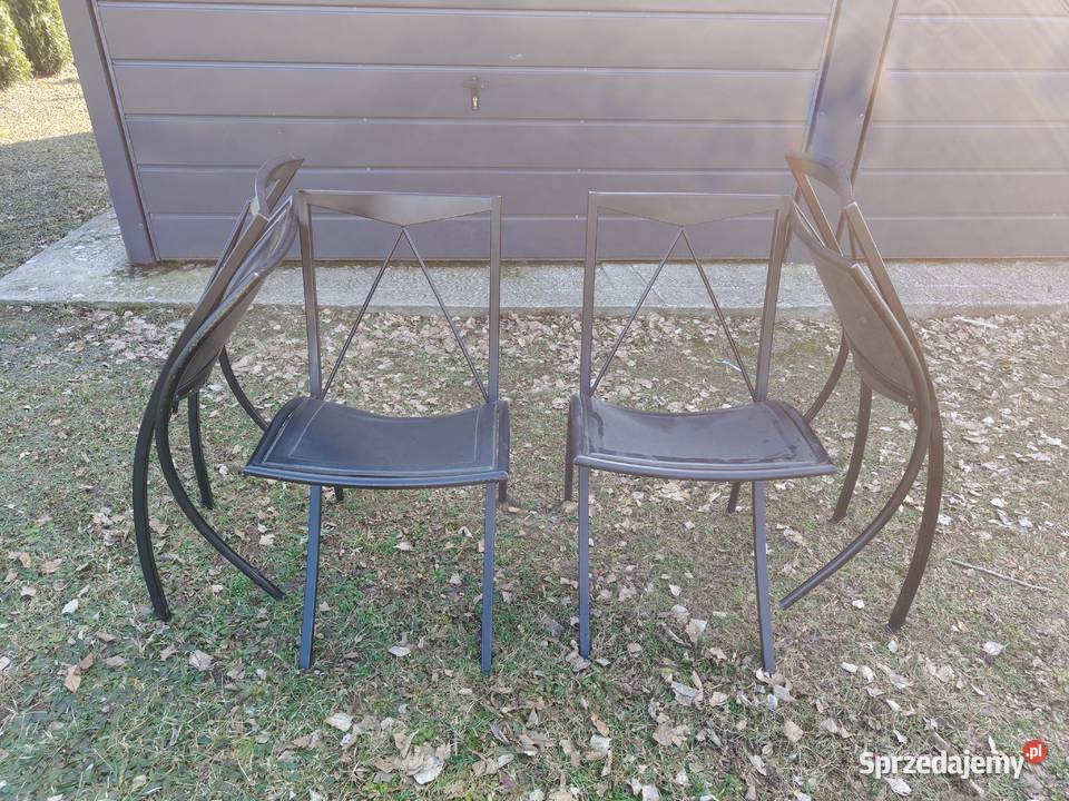 Komplet krzeseł Cattelan Italia składane skóra Aleksandrów Łódzki