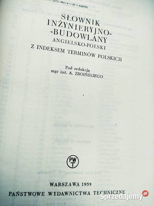 Słownik inżynieryjno budowlany kolekcje książki sprzedam