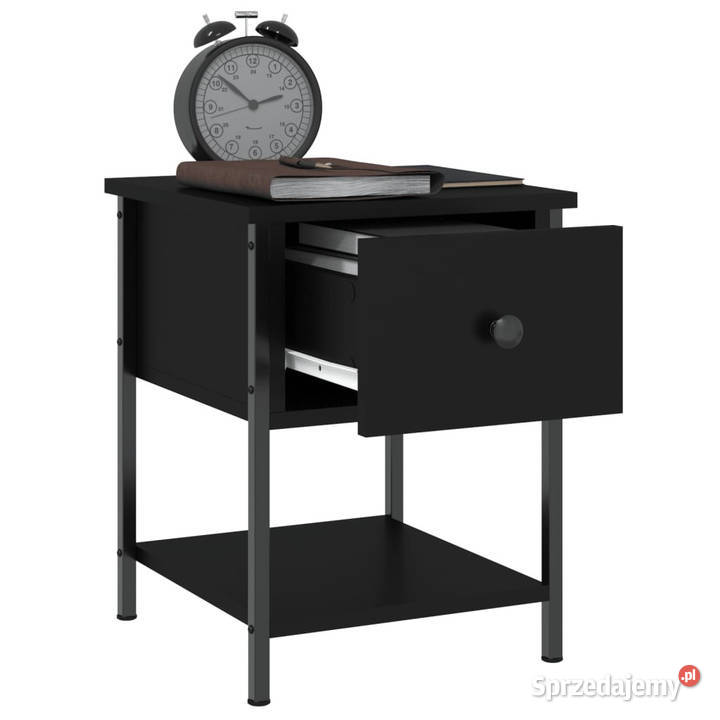 Szafka nocna czarna 34x355x45 materiał Nocne Warszawa