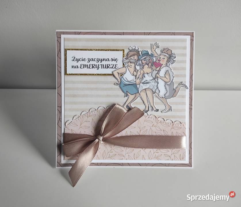 Kartka ręcznie robiona z okazji odejścia na Łódź