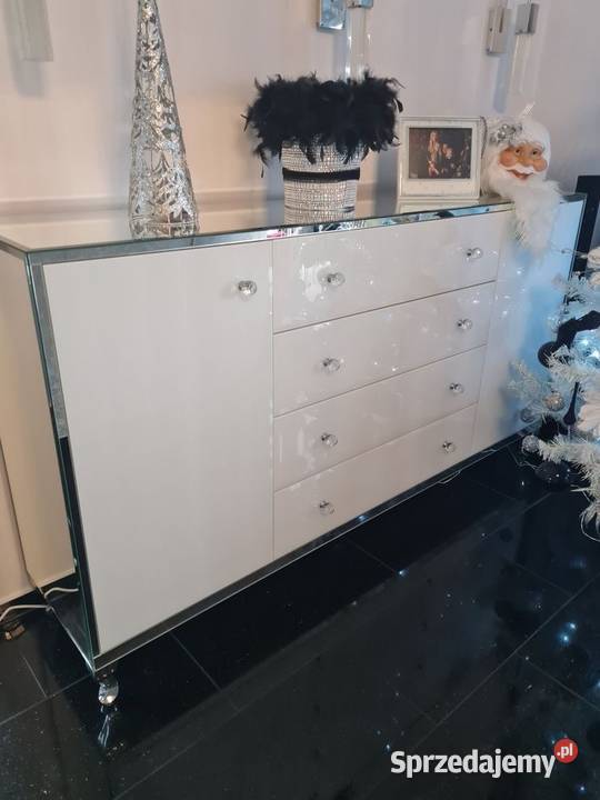 Komoda lustrzana z lustra glamour noga Ludwik Kępno