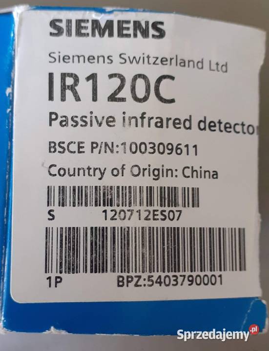 Czujnik PIR Siemens IR120C Wrocław