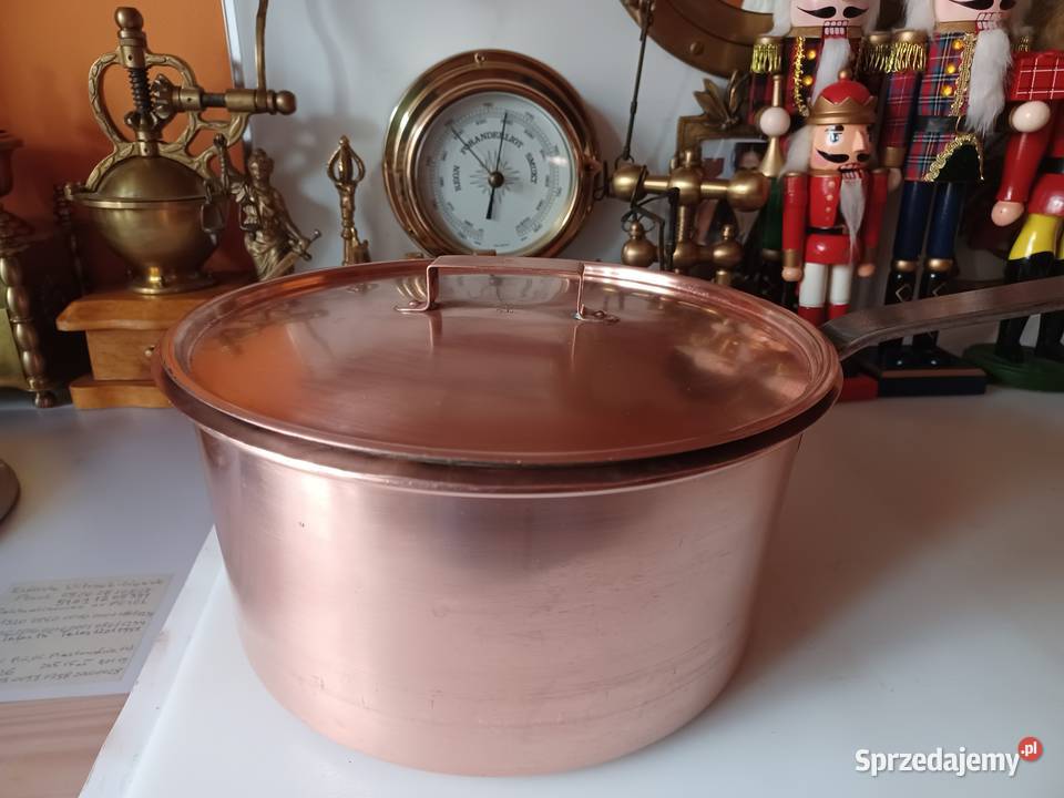 Skandynawski sygnowany rondel miedziany 5l Poznań