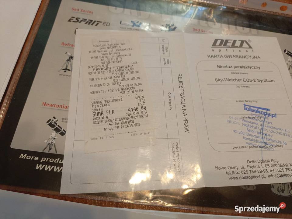 Teleskop SkyWatcher EQ32 120600 GoTo SynScan sprzedam