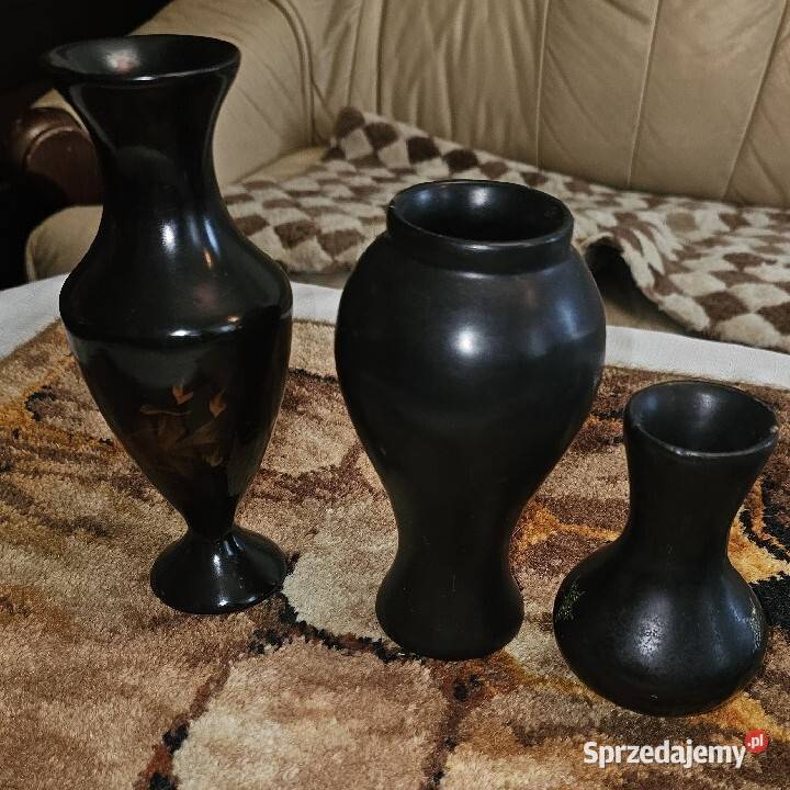 Trzy wazoniki z laki prawdziwej 20 Katowice sprzedam