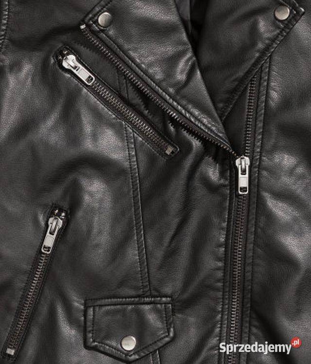 czarna kurtka HM xs 34 ramoneska biker Toruń