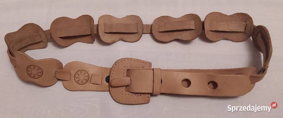Pasek damski OZDOBNY beżowy Hajnówka