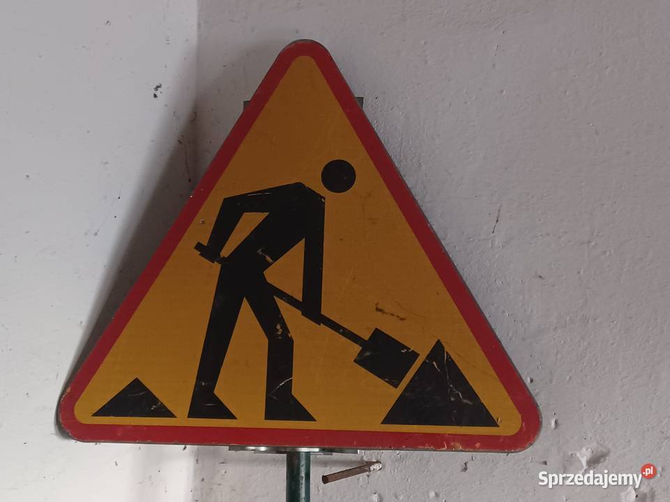 Znak ostrzegawczy roboty drogowe roboty na sprzedam