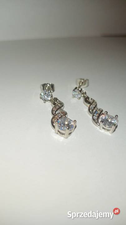 Długie kolczyki z cyrkoniami Kolczyki Nowy Sącz