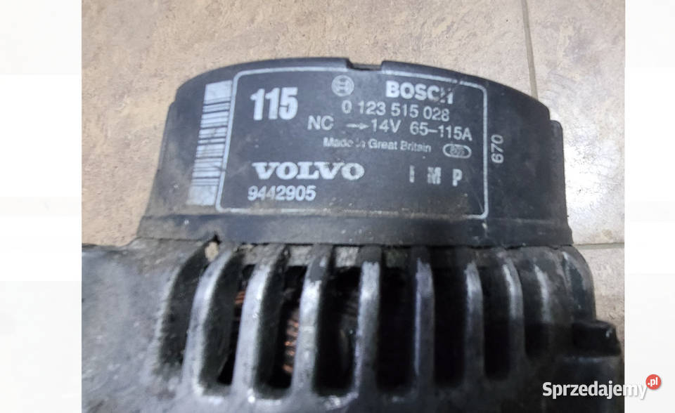 ALTERNATOR BOSCH 115A VOLVO 850 V70 25TDI śląskie Ruda Śląska