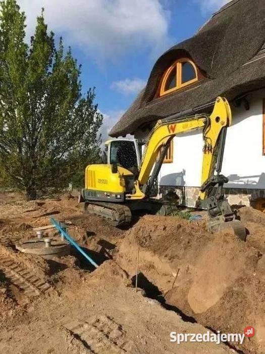 Minikoparka 6 ton gąsienicowa wynajem z usługi budowlane