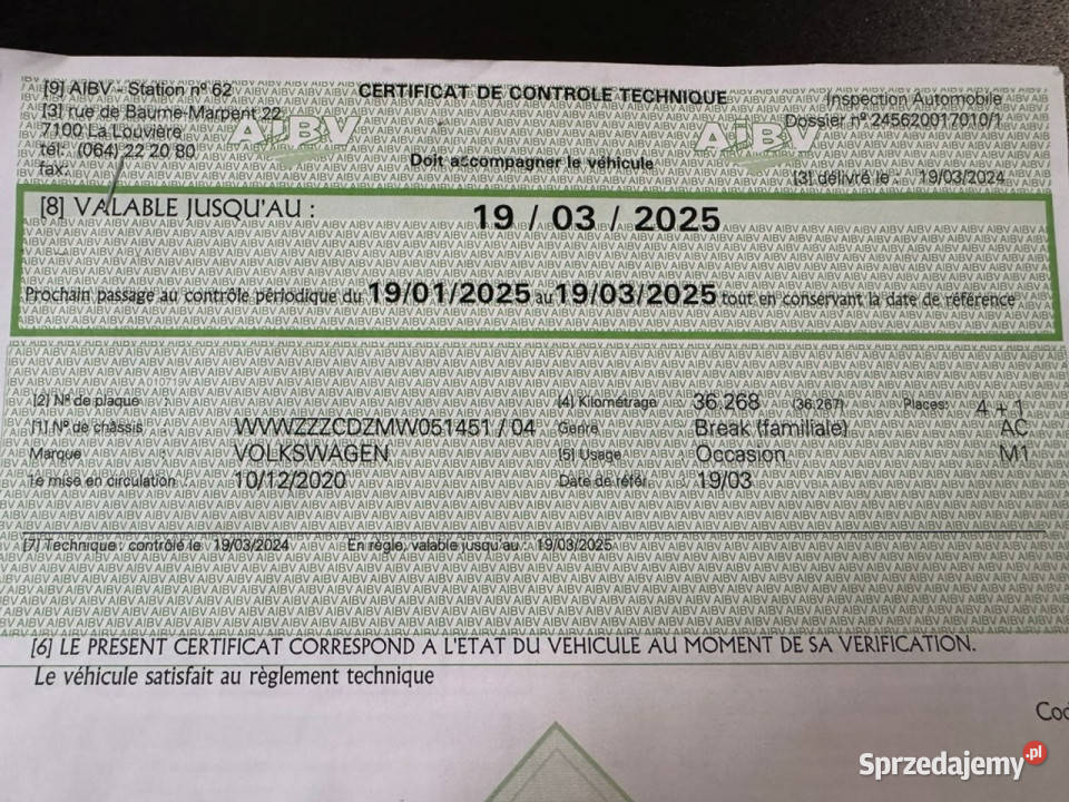 Volkswagen Golf Pisemna Gwarancja 12 miesięcy isofix Golf Konin