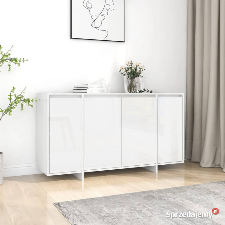 Szafka biała połysk 135x41x75 materiał Szafki