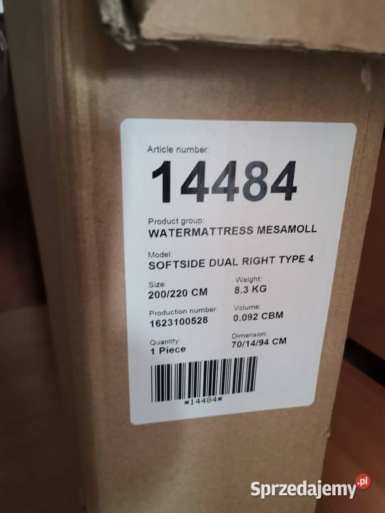 MESAMOLL MATERAC DO ŁÓŻKA WODNEGO Softside Type Pozostałe Wołczyn