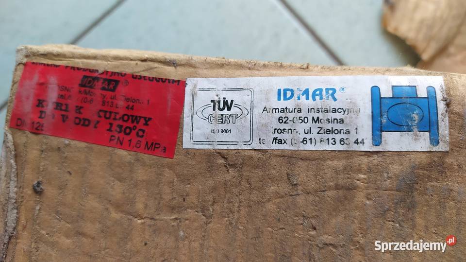 Zawór kulowy kołnierzowy do wody IDMAR DN125 Pn wielkopolskie Kalisz sprzedam