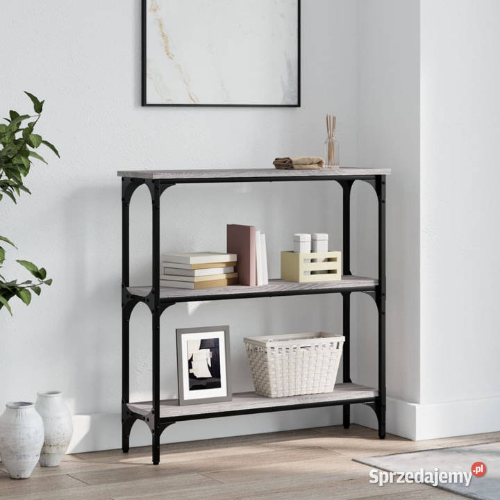 Stolik konsolowy szary dąb sonoma 75x225x75 Stoły