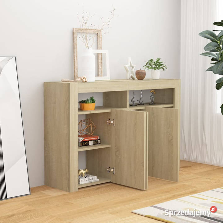 Szafka z oświetleniem LED dąb sonoma 1155 x 30 x mazowieckie Warszawa