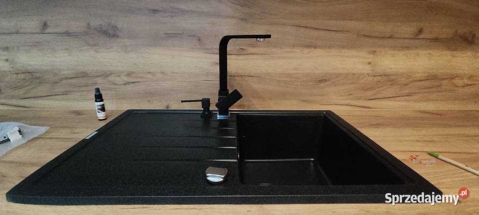 Zlewozmywak granitowy czarny komoraNOWY Koziegłowy