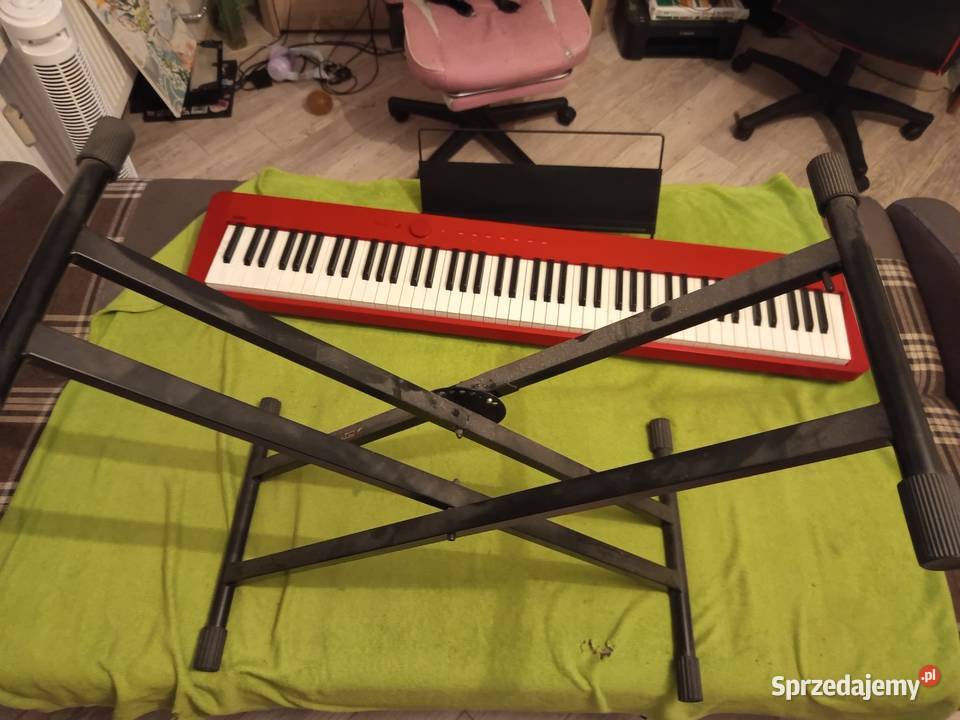 Pianino Elektryczne Casio Czerwone Kabel Stopka