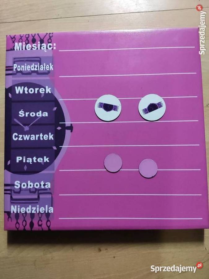 Tablica tydzień odcienie różowego