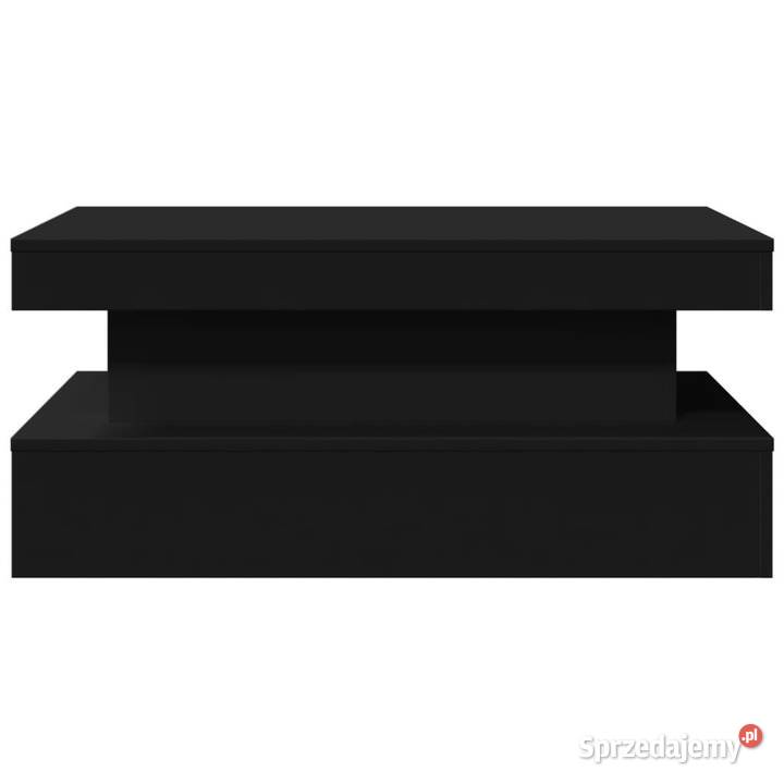 Stolik kawowy z oświetleniem LED czarny 90x50x40
