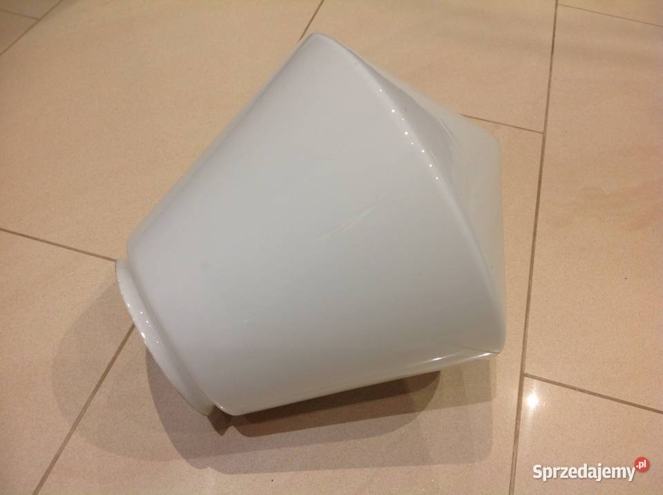 Duży Klosz Biały Szklany Stary lata 1950 lubuskie Nowa Sól